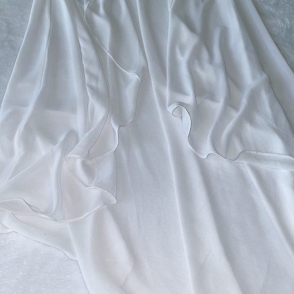 Bebe  Linen Vest & Chiffon duster (white) Size 8 - Picture 6 of 11